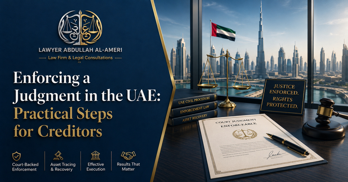 Enforcing a Judgment in the UAE: Practical Steps for Creditors：阿联酋法律实务指南