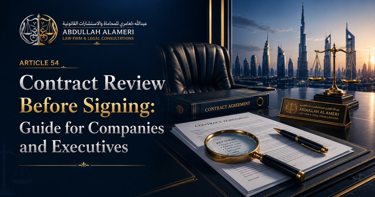 Contract Review Before Signing: Guide for Companies and Executives：阿联酋法律实务指南