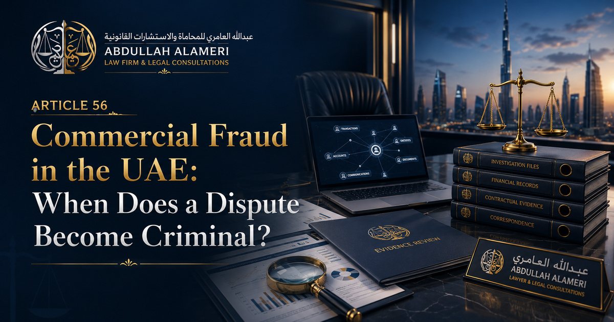Commercial Fraud in the UAE: When Does a Dispute Become Criminal?：阿联酋法律实务指南