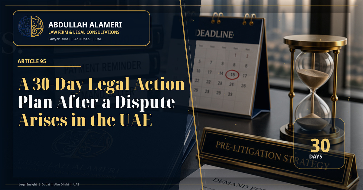 A 30-Day Legal Action Plan After a Dispute Arises in the UAE：阿联酋法律实务指南